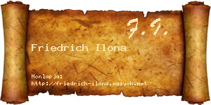 Friedrich Ilona névjegykártya