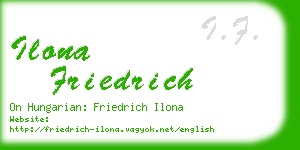 ilona friedrich business card